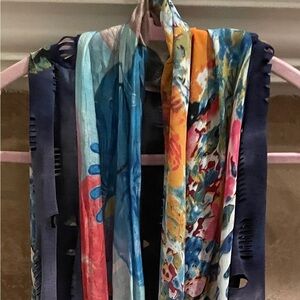 Soft Surroundings Mixed Media longline Kimono Asymmetric Art to Wear Vest XL
